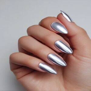 Chrome or Metallic Nails