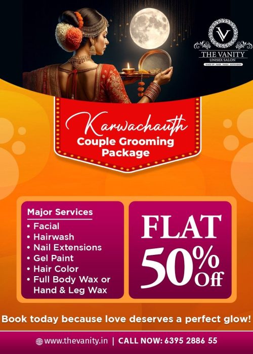 Karwachauth offer from the vanity unisex salon